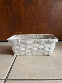 Cestino di legno rettangolare