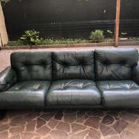 Divano Coronado B&B Italia in pelle verde