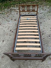 Struttura letto singolo - rete doghe - materasso