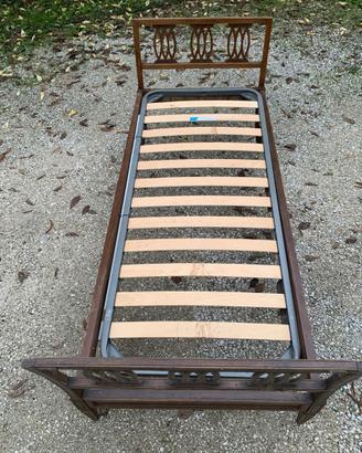Struttura letto singolo - rete doghe - materasso
