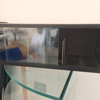 porta cd  vetro e legno