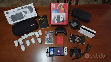 Nintendo Switch OLED+MK8 +FC26+Joystick+Accessori