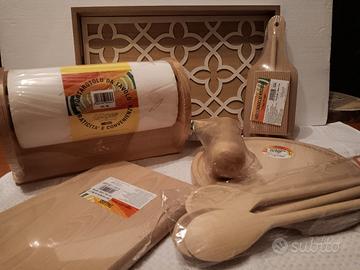 set legno 7 pezzi cucina