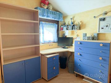 Cameretta per bambini/ragazzi con letto scorrevole