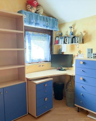 Cameretta per bambini/ragazzi con letto scorrevole