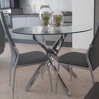 Tavolo rotondo cristallo - sedie