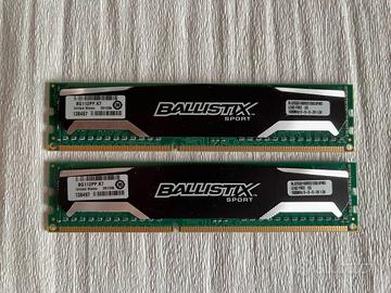 RAM 8 GB DDR3 (2X4 GB DDR3) Crucial Ballistix
