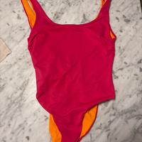Costume intero reversibile fucsia/arancione Tezuk
