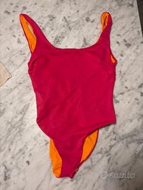 Costume intero reversibile fucsia/arancione Tezuk