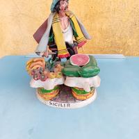 statua siciliana in terra cotta alta 25cm 