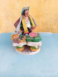 statua siciliana in terra cotta alta 25cm 