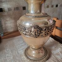 Vaso decorativo metallo argentato Ottaviani. Altez