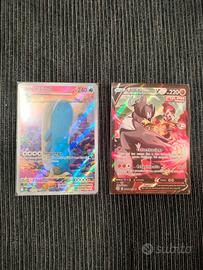 lotto due carte Pokemon full art rare