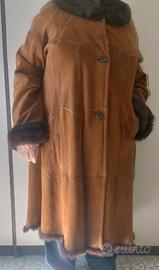 cappotto in pelle e pelliccia