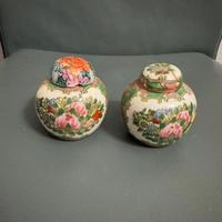 Coppia vasi Canton vintage Famiglia Rosa