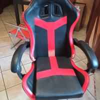 sedia studio gaming postazione rotelle regolabile