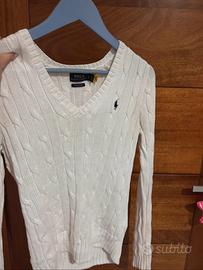 maglioncino bianco ralph lauren