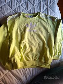 Felpa ADIDAS verde/gialla 11-12 anni