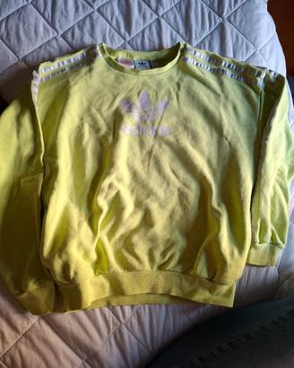 Felpa ADIDAS verde/gialla 11-12 anni