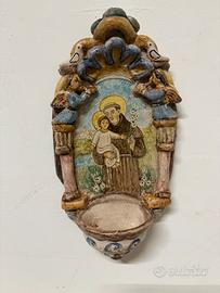 Acquasantiere Sant’Antonio da Padova con bambino