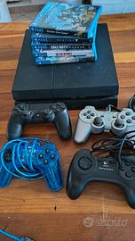 play station 4 + 4 joystick + giochi
