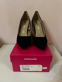 Scarpe donna in velluto nero