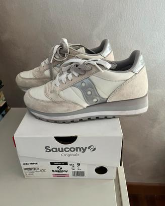 Scarpe Saucony jazz triple misura 37 bianche