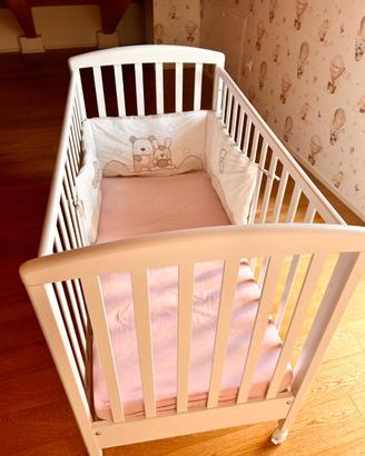 Lettino Giordani con materasso e paracolpi