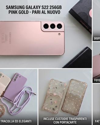 Samsung S22 256GB Pink Gold 🌸 PARI AL NUOVO