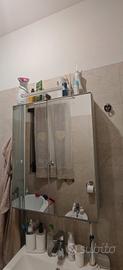 Mobile bagno a specchio 2 ante con luce inclusa