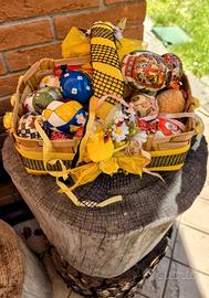 Cesto Uova Pasquali Decorate a Mano