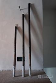 3 Pali in Ferro Per Lampione Diametro 60 mm