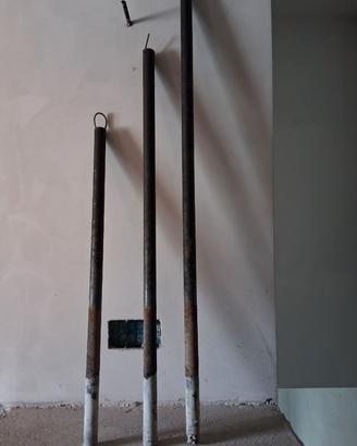 3 Pali in Ferro Per Lampione Diametro 60 mm