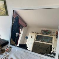 Specchio legno pittirato bianco