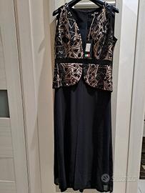 tutone elegante nero con corpino di paiet taglia L
