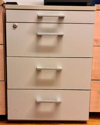 4 cassettiere grigie da ufficio 3 cassetti – 56×42