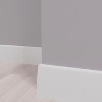 Battiscopa con passacavo Classic in mdf bianco