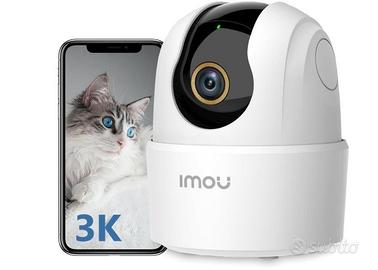 5MP Telecamera WiFi Interno, Videocamera Sorveglia