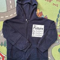 Felpa blu con cerniera /cappuccio Piazza Italia