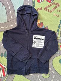 Felpa blu con cerniera /cappuccio Piazza Italia