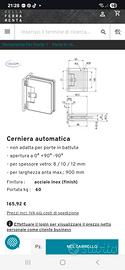 Cerniera automatica per porta vetro
