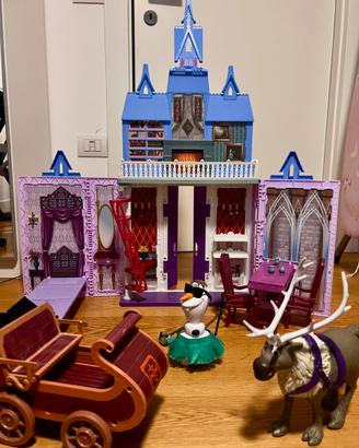 Castello Frozen con Olaf, Sven e slitta