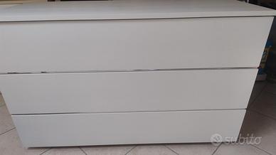 comò cassettiera bianco larice 