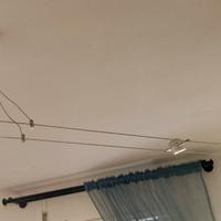 Lampadario a binario a filo con faretti