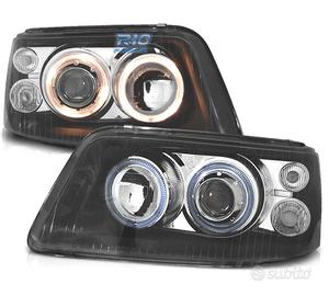FARI VOLKSWAGEN VW T5 03-09 ANGEL EYES FONDO NERO