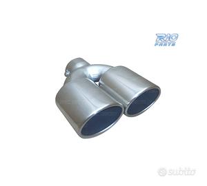 TERMINALE SCARICO DOPPIO OVALE IN ACCIAIO INOX