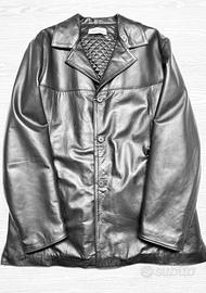 Giacca pelle nera invernale uomo/over ragazza