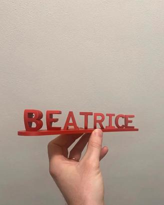 Ambigramma Personalizzato Nome Scritta 3D Desk