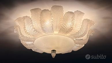 Lampadario Aureliano Toso in vetro di Muano