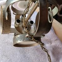 lampadario vintage in bronzo